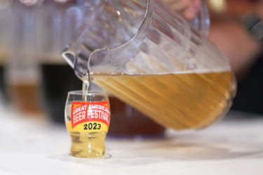 Pouring beer at the Great American Beer Festival