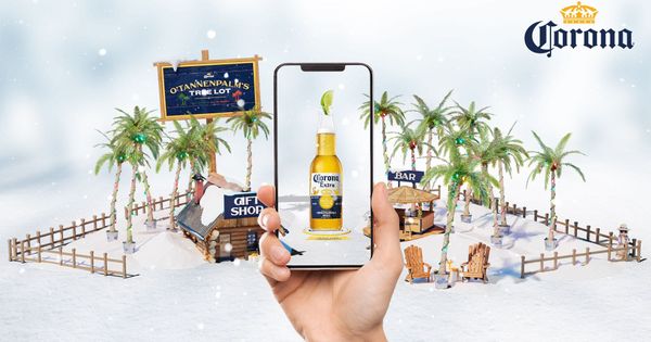 Corona Extra's O'Tannenpalm Tree Lot AR Experience