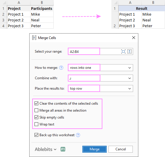 Concatenating multiple rows into one.