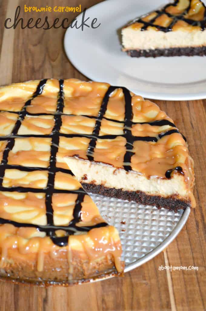 A wonderfully decadent Brownie Caramel Cheesecake recipe.