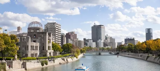 Riverside view of Hiroshima