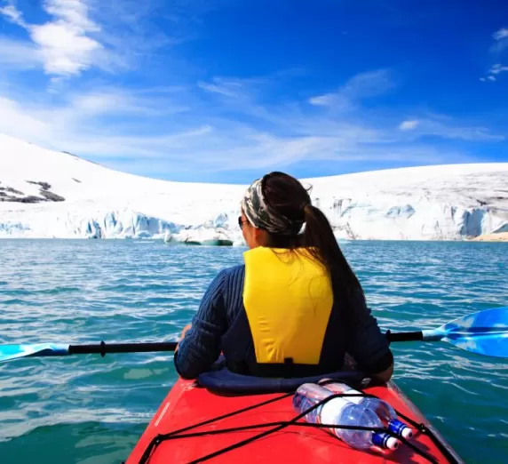 Kayak quiet waters as you sail to remote polar regions