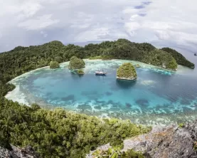 Remote lagoon in Papua New Guinea