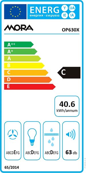 Extractor Hood MORA OP 630 X Energy label