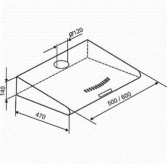 Extractor Hood MORA OP 632 W Technical draft