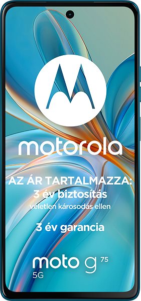 Mobiltelefon Motorola Moto G75 5G 8 GB/256 GB Aqua Blue (3 év biztosítás + 1 év extra garancia) ...