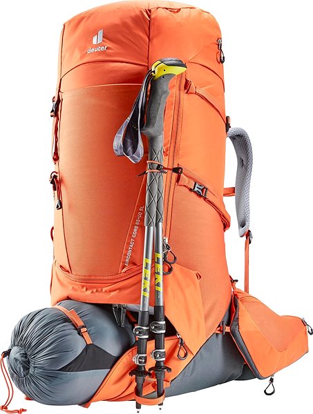 Turistický batoh Deuter Aircontact Core 65+10 SL červený ...