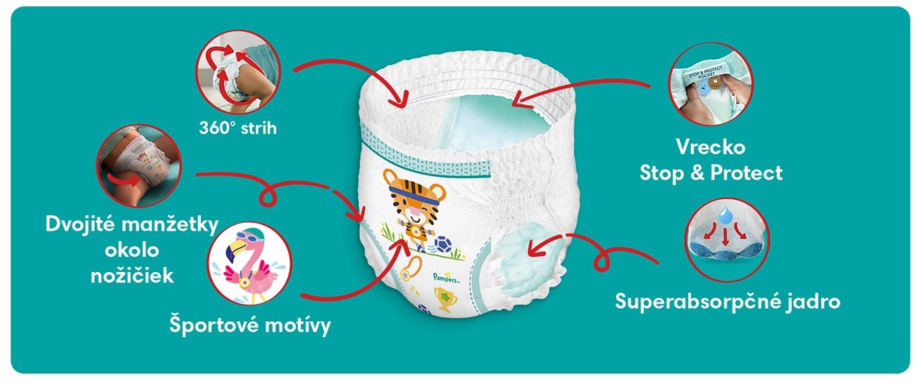 Plienkové nohavičky PAMPERS Pants