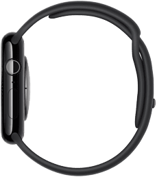 Pohľad z boku na Apple Watch Series 10, aby bolo vidieť, ako sú tenké