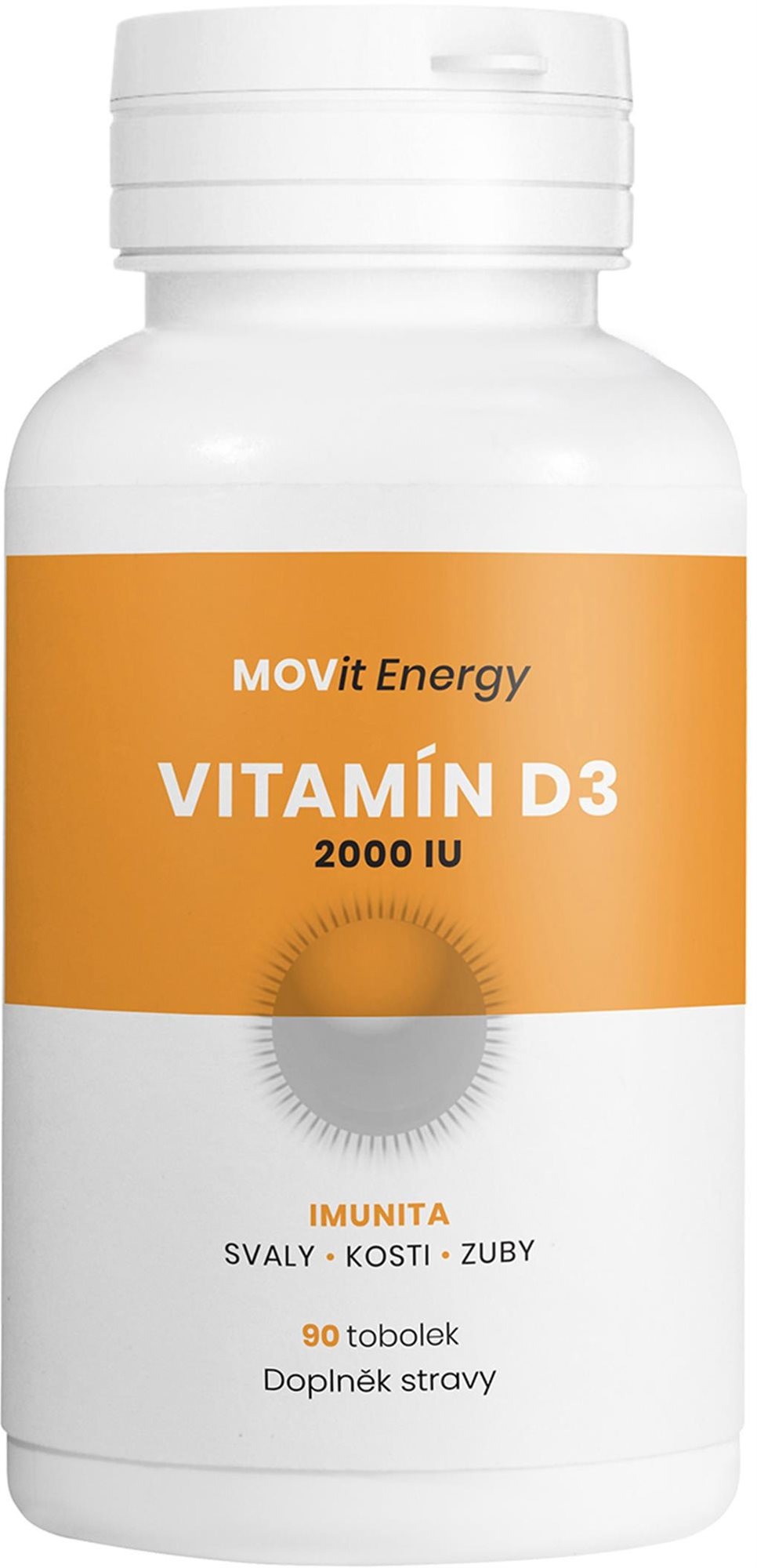 MOVit Vitamín D3 2000 IU, 50 mcg, 90 kapsúl