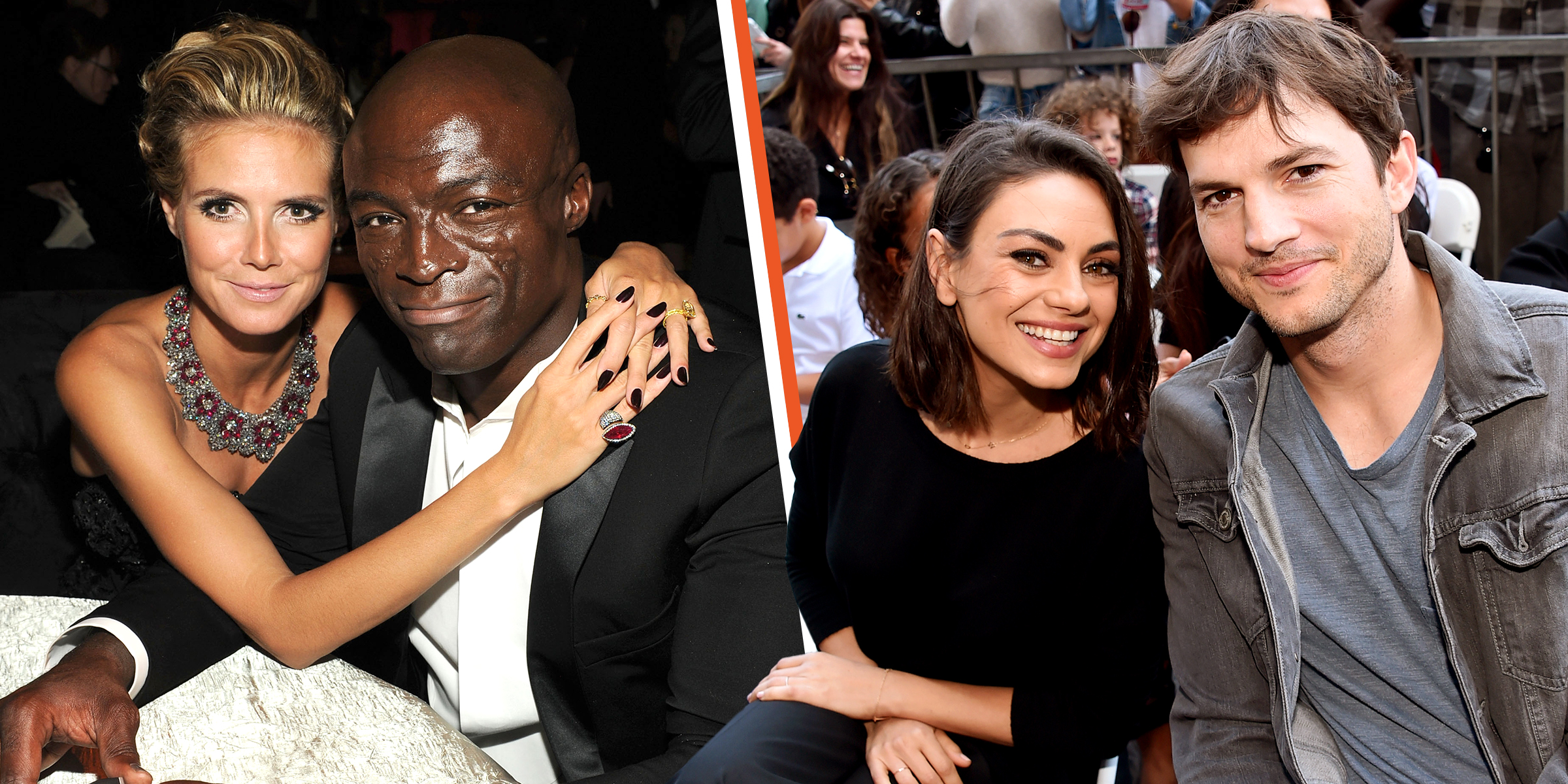 Heidi Klum and Seal | Mila Kunis and Ashton Kutcher | Source: Getty Images