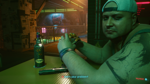 A screenshot from Cyberpunk 2077.