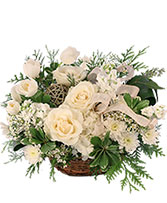 Snowy Spectacular Basket Arrangement