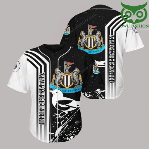 Newcastle United FC Black White The Magpies Baseball Jersey