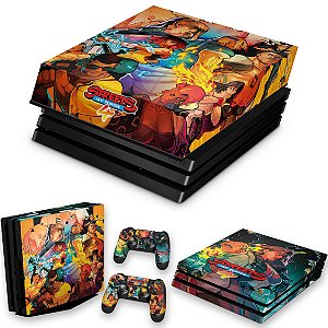 KIT PS4 Pro Skin e Capa Anti Poeira - Streets Of Rage 4