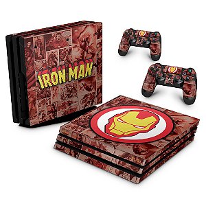 PS4 Pro Skin - Homem de Ferro Comics