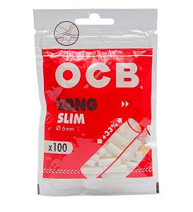 Filtro para Cigarro OCB Long Slim de 6mm (Pacote com 100)