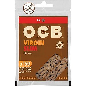 Filtro para Cigarro OCB Brown (Virgin) Slim de 6mm (Pacote com 150)