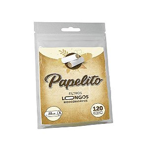 Filtro para Cigarro Papelito Longo Biodegradavel 6mm (Pacote com 120)