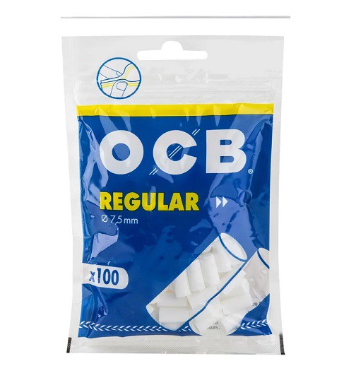 Filtro para Cigarro OCB Regular 7,5mm (Pacote com 100)