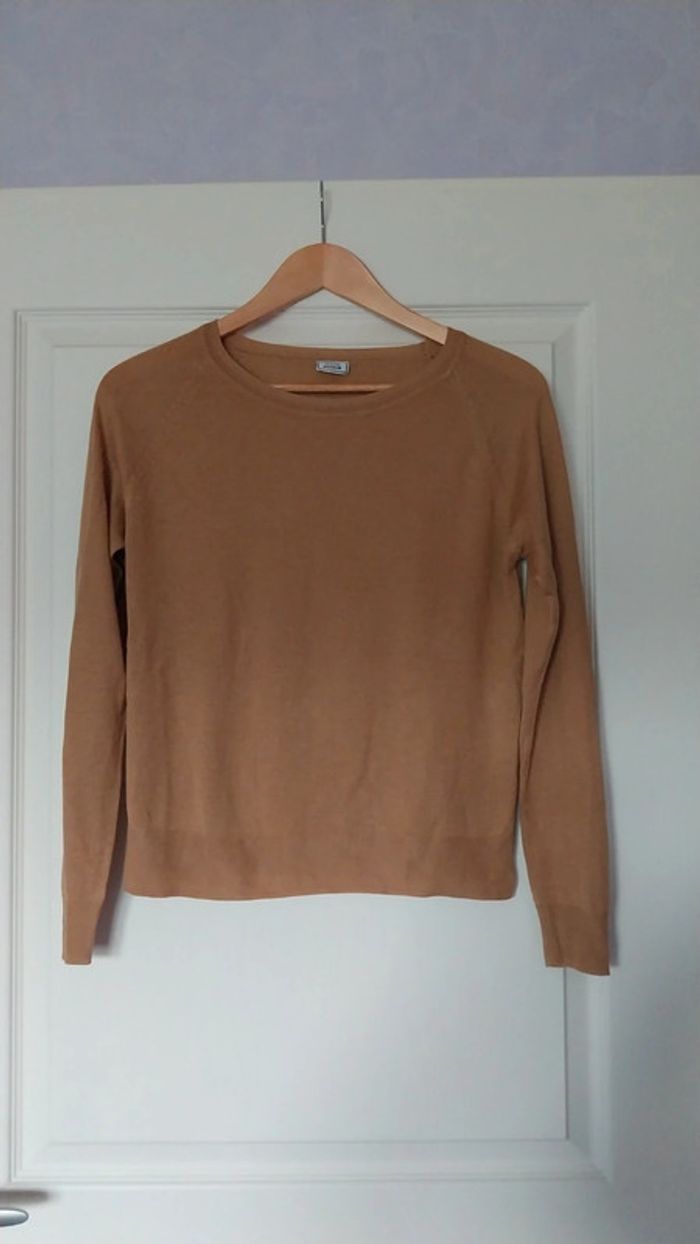 Pull fin manches longues Pimkie marron/moutarde