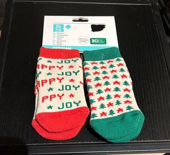 2 paires de chaussettes de Noël antidérapante épaisse mixte