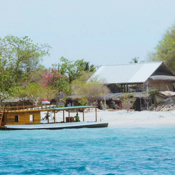 View of Padang Bai, Bali to Gili Trawangan Island, Lombok