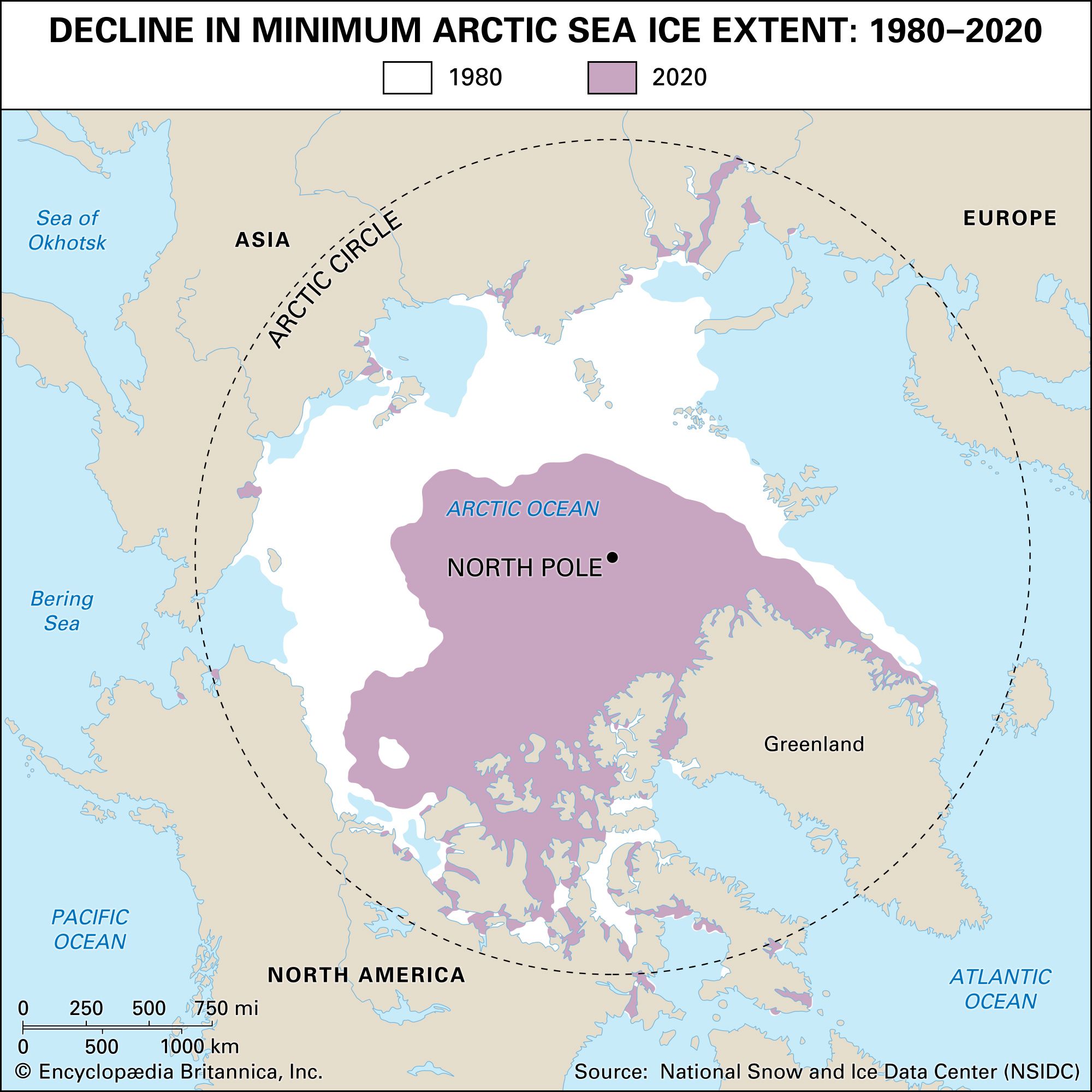 World Map Arctic Circle