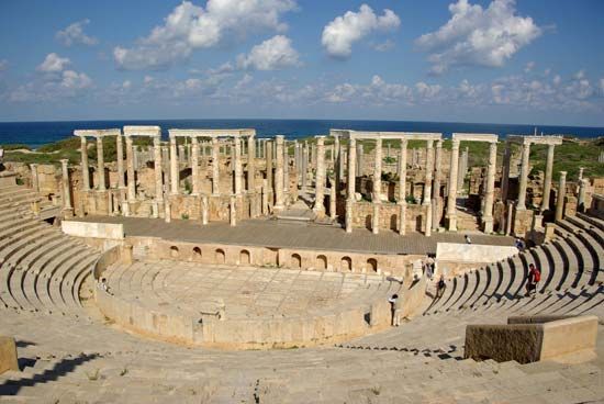 Leptis Magna, Libya: Roman amphitheatre