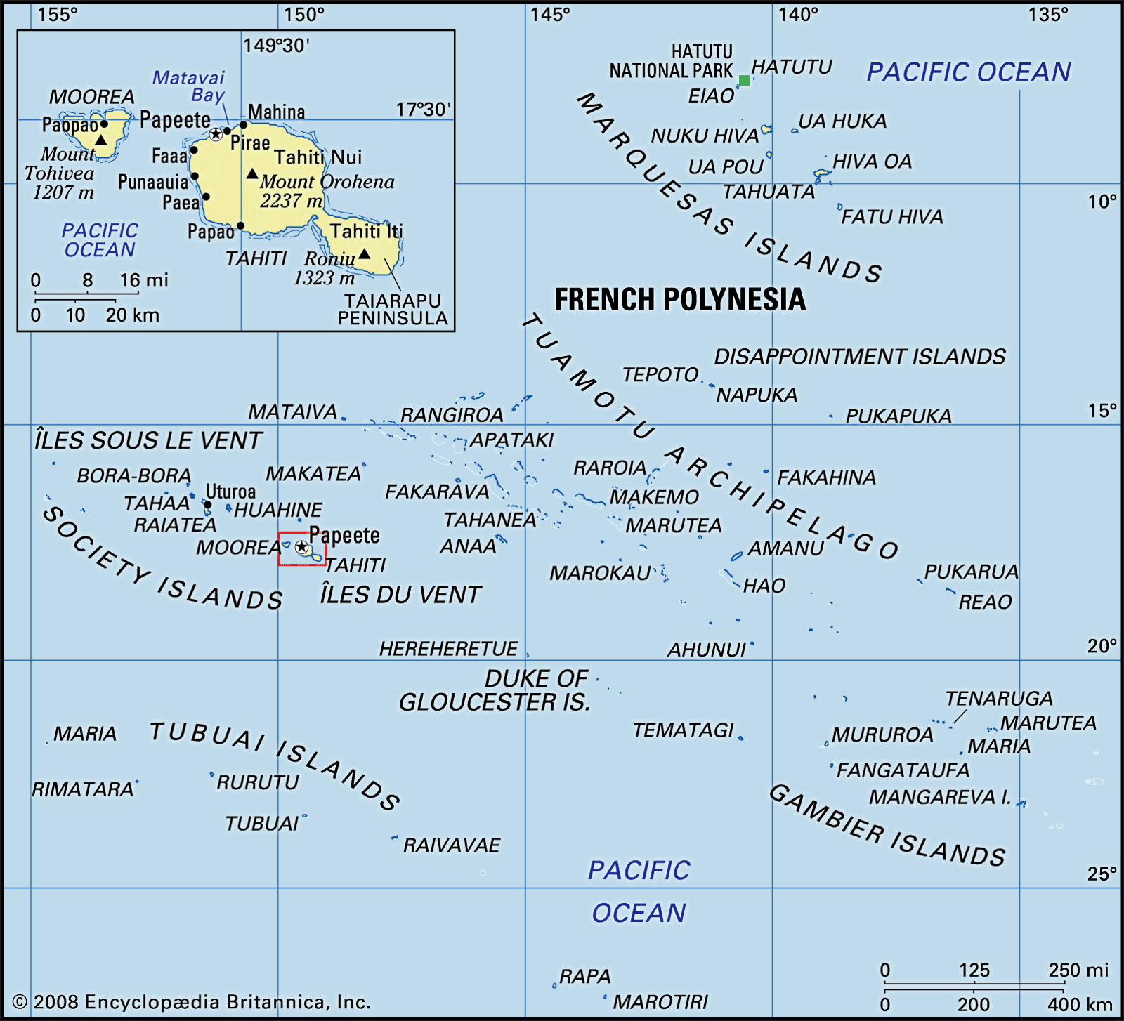 Tahiti Map