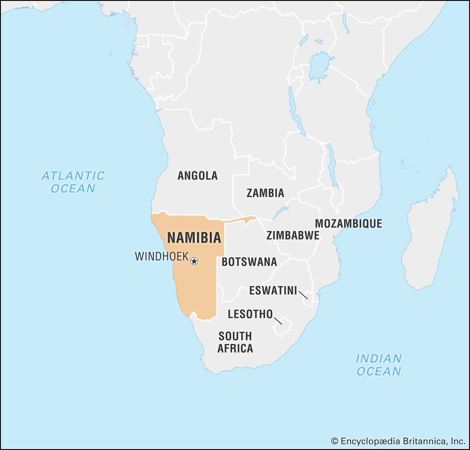 Namibia Desert Map