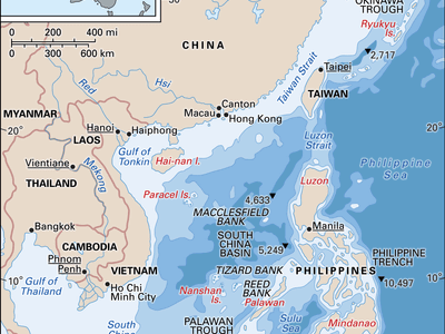 The East China, South China, and Yellow seas