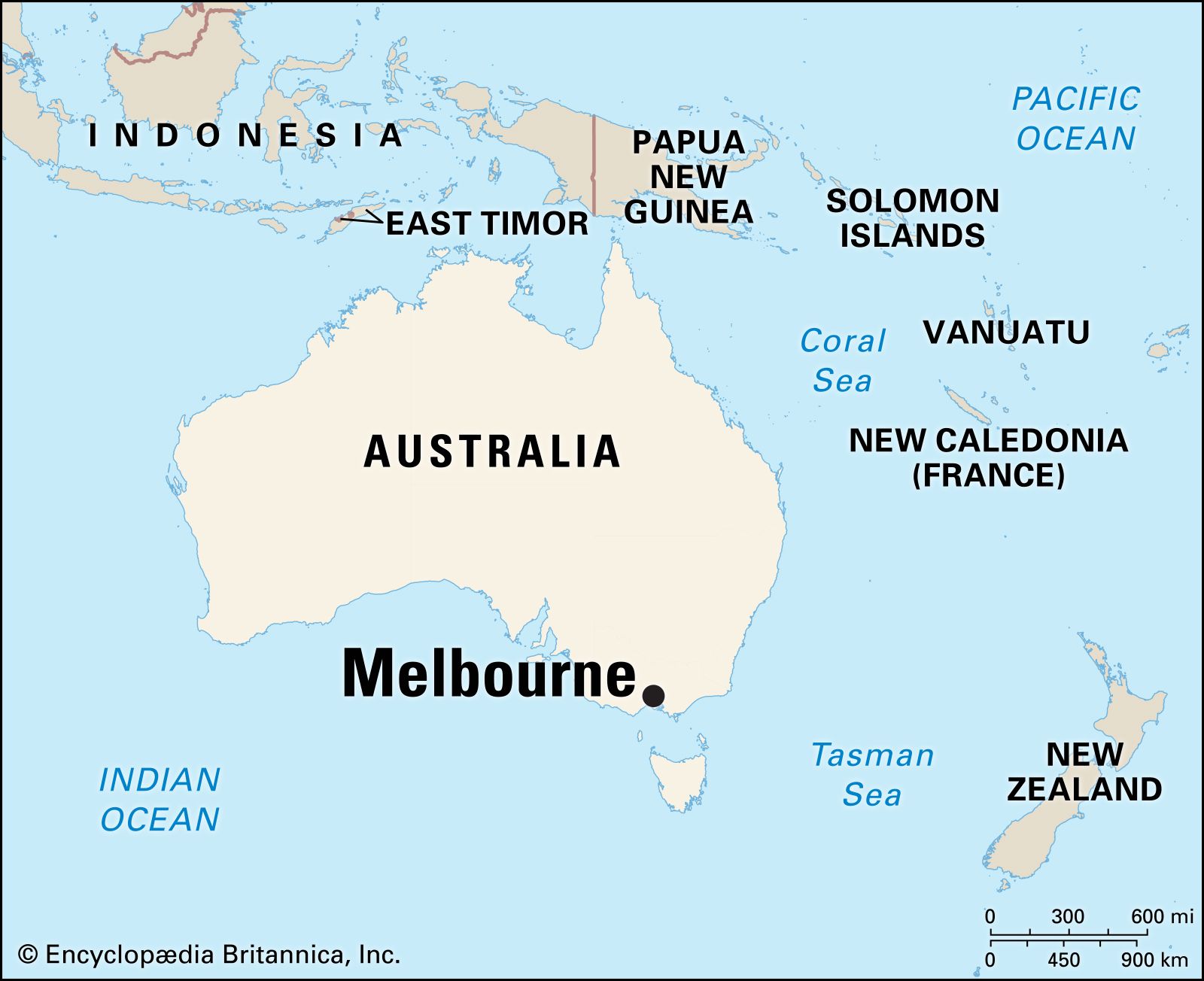 Melbourne On World Map