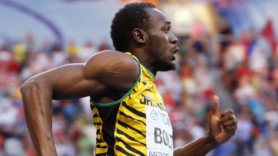 MOSCOW, RUSSIA - AUGUST 17: Usain Bolt runs at the World Athletics Championships on August 17, 2013 in Moscow