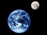 Planet Earth and lunar moon from space