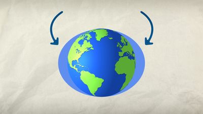 The video thumbnail image shows a graphic of the Earth with two tidal bulges. Blue arrows point to the bulges against a white background.