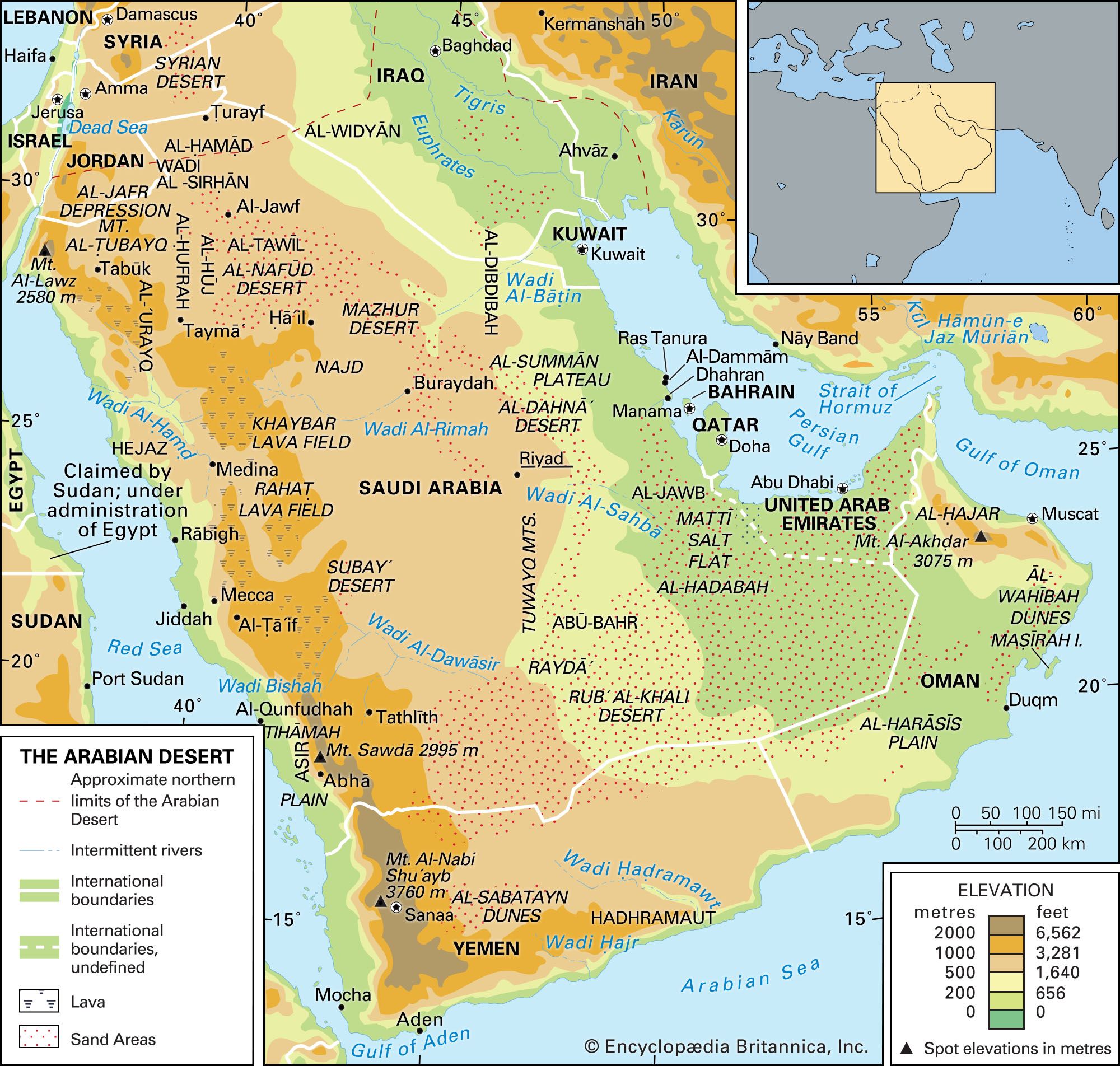 Where Is The Arabian Desert Located On A World Map United States Map ...