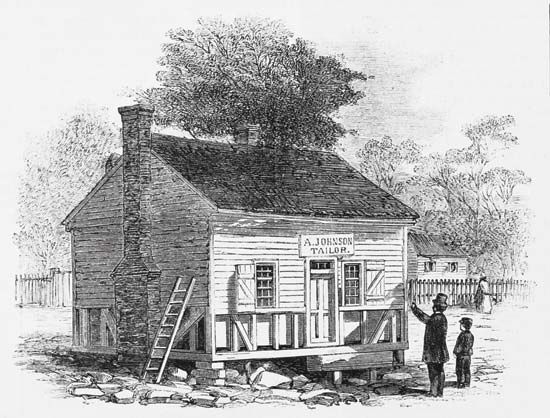 Andrew Johnson: tailor shop