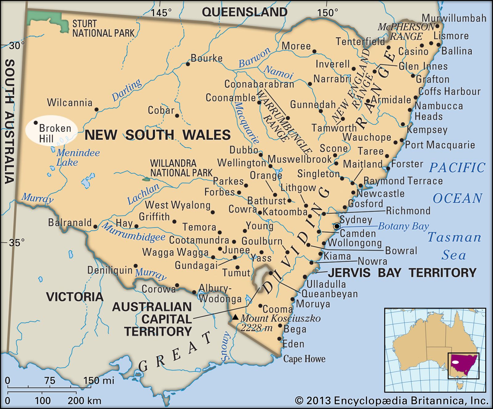 Broken Hill Australia Map