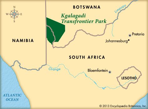 Kgalagadi Transfrontier Park Map