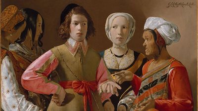 The Fortune-Teller, oil on canvas by Georges de La Tour, probably the 1630s; in the Metropolitan Museum of Art, New York City. (101.9 x 123.5 cm.) (The Fortune Teller)