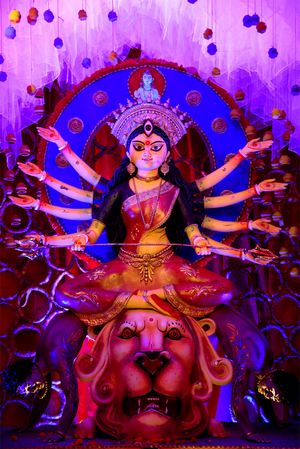 Image of the Hindu goddess Durga