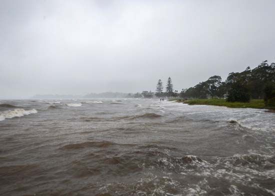 storm surge during Cyclone Marcia