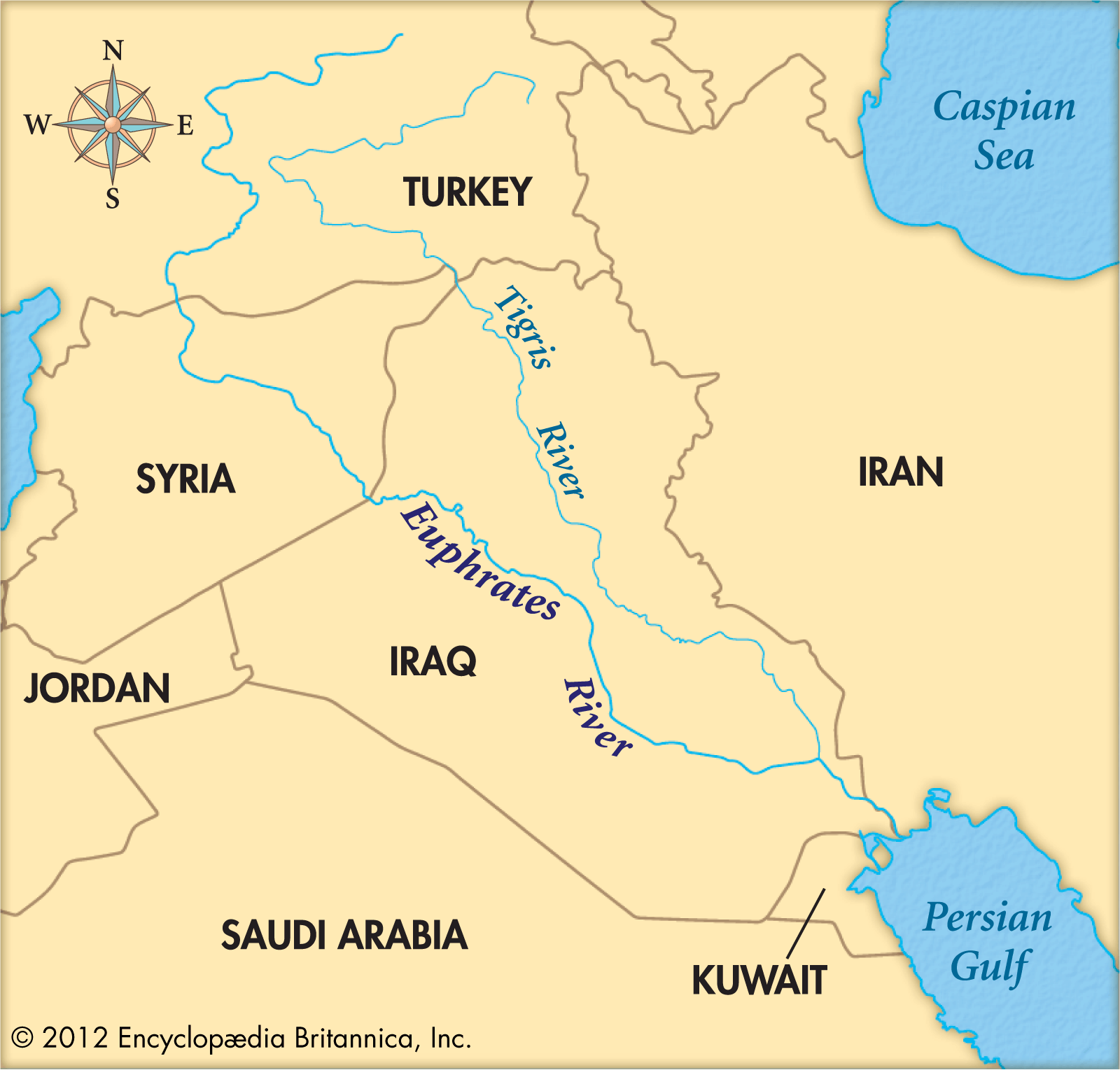 The Euphrates River Map