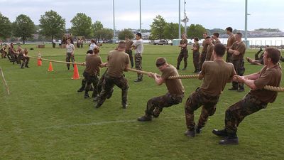 Tug-of-war at the U.S. Naval Academy, Annapolis, Md., 2005.