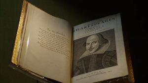 Examine the First Folio edition of William Shakespeare's plays and consider its allure for collectors and scholars