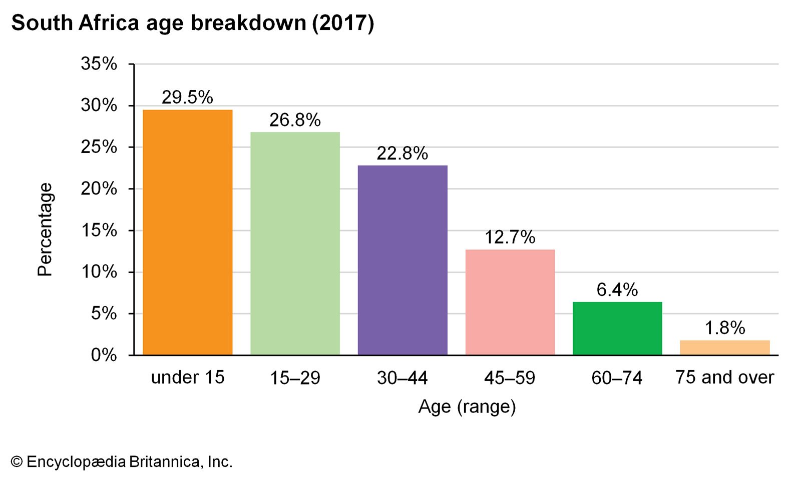 South African Economy Bar Graph