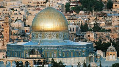 Dome of the Rock in Jerusalem, Israel, built 685-691.