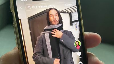 TikTok account featuring a deepfake of Keanu Reeves