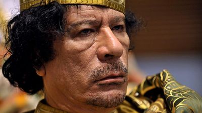 Libyan leader Muammar Gaddafi. Muammar Qaddafi, the Libyan chief of state, attends the 12th African Union Summit in Addis Ababa, Ethiopia, Feb. 2, 2009. Muammar Muhammad Abu Minyar Gaddafi, Colonel Gaddafi, Muammar al-Gaddafi.